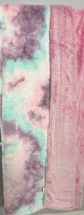 RTS XL 56x90 Mermaid tie dye whispy on rose frosted whispy