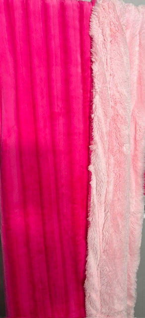 RTS XL 56x90 Think pink vienna on pink lush bunny